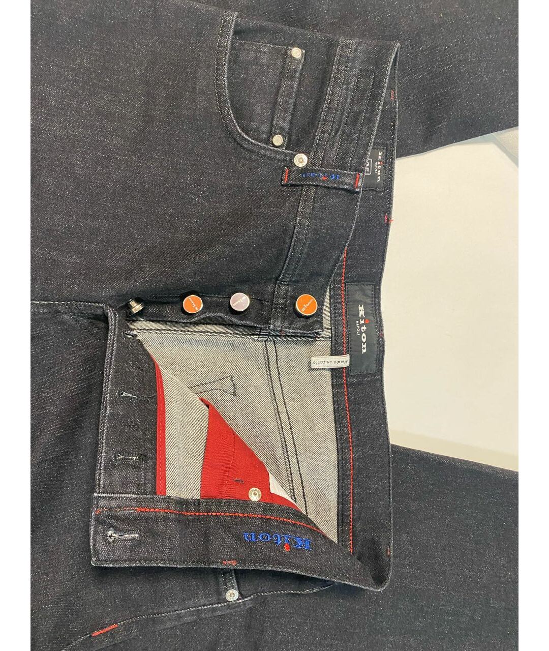 KITON Черные хлопко-эластановые джинсы скинни, фото 3