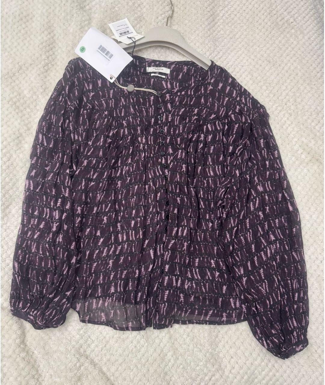 ISABEL MARANT ETOILE Фиолетовая вискозная блузы, фото 2