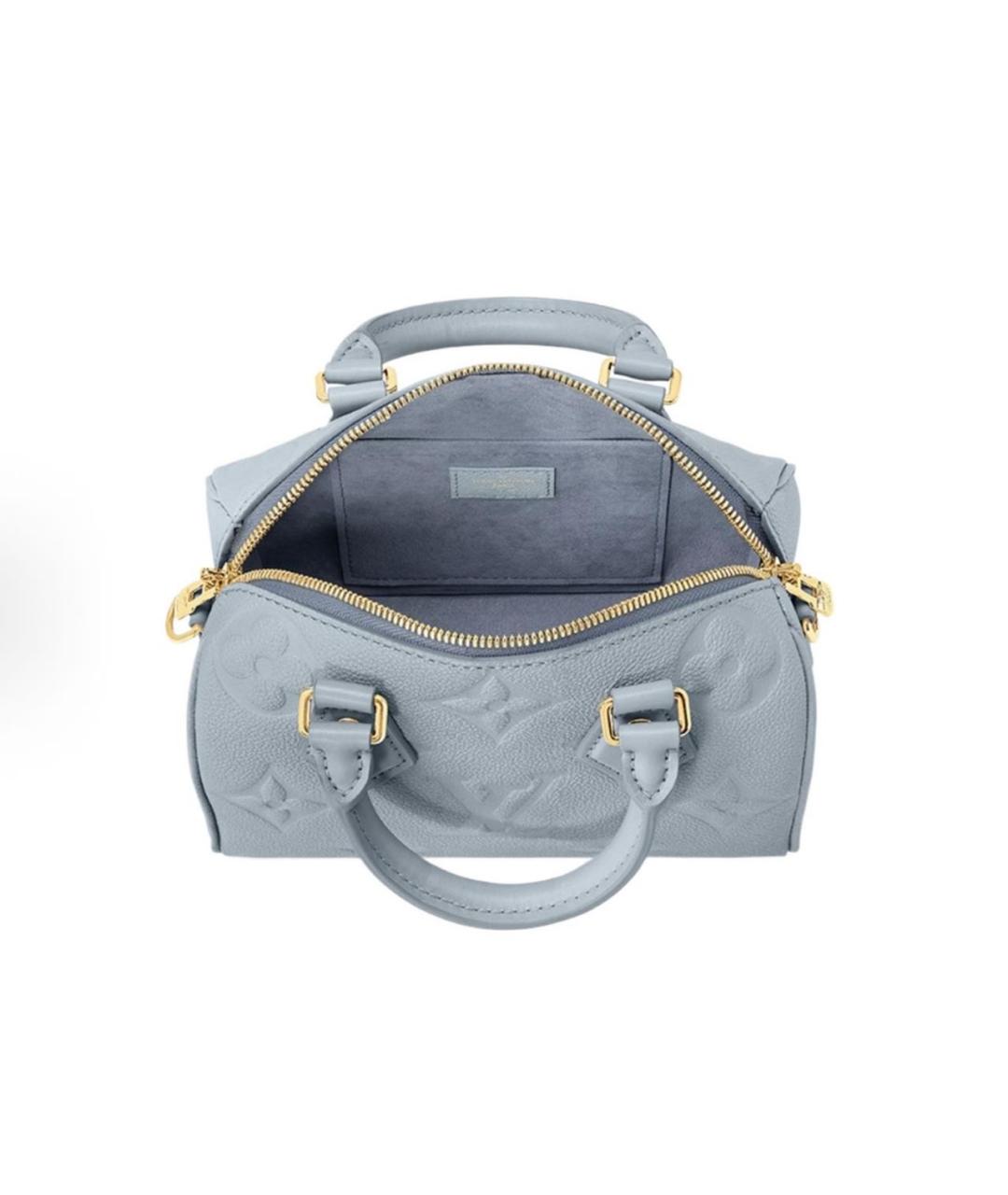 LOUIS VUITTON Голубая кожаная сумка с короткими ручками, фото 3