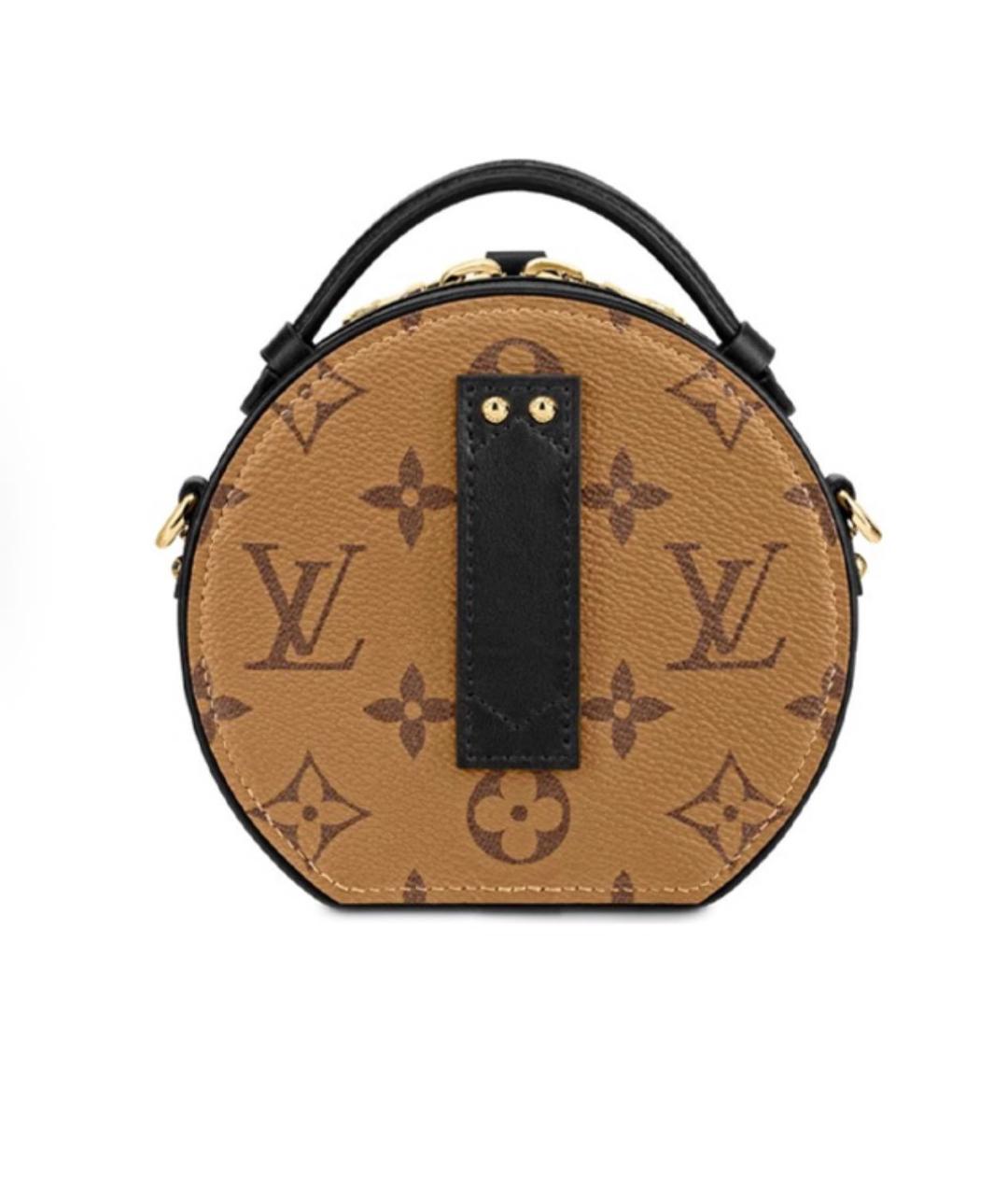 LOUIS VUITTON Коричневая кожаная сумка с короткими ручками, фото 3