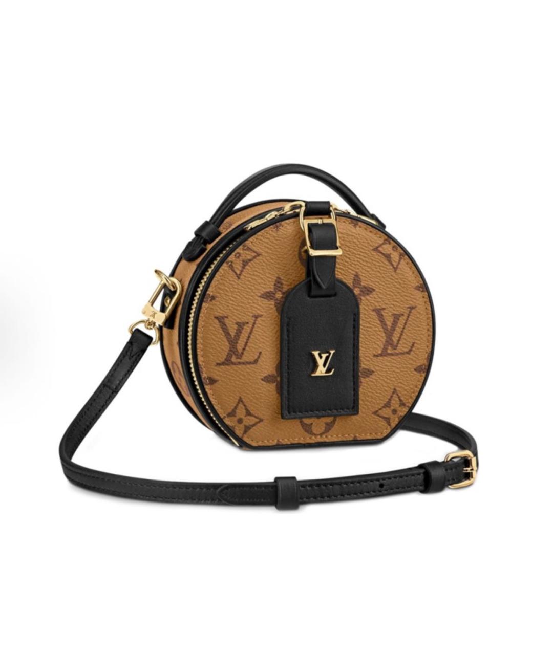 LOUIS VUITTON Коричневая кожаная сумка с короткими ручками, фото 5