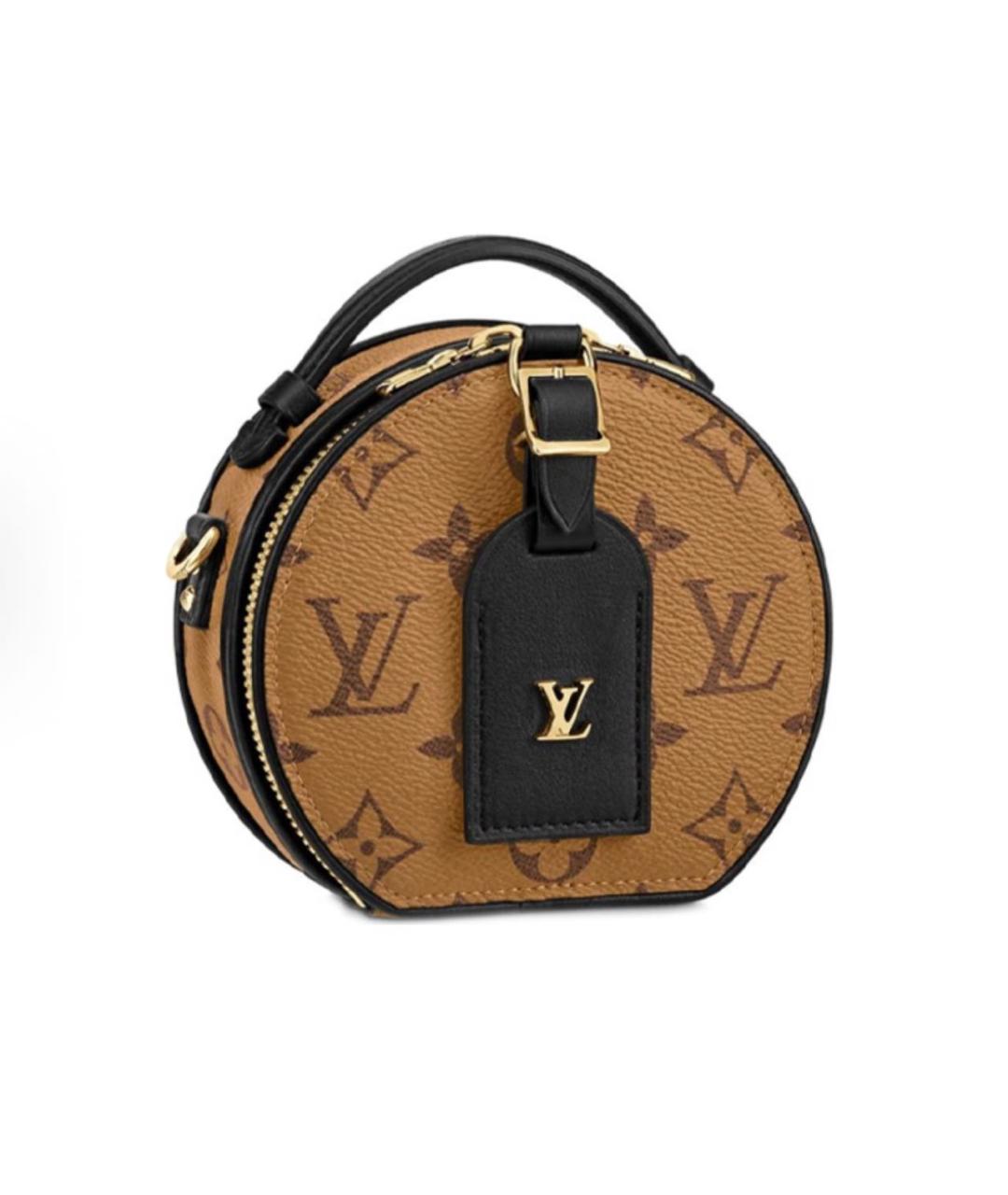 LOUIS VUITTON Коричневая кожаная сумка с короткими ручками, фото 2