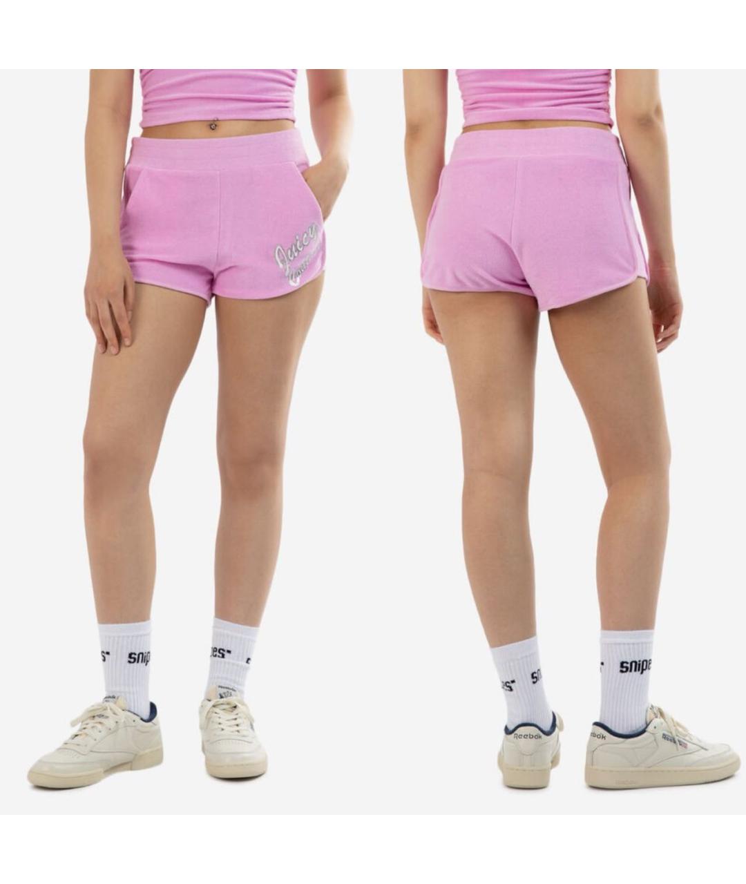 JUICY COUTURE Розовые хлопковые шорты, фото 8