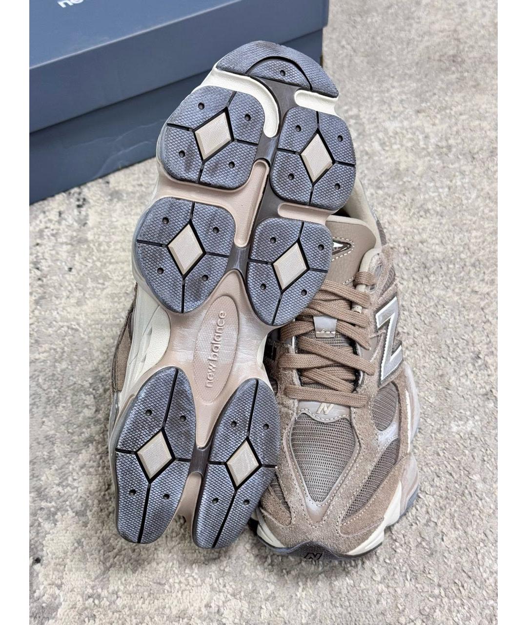 NEW BALANCE Коричневые замшевые низкие кроссовки / кеды, фото 6