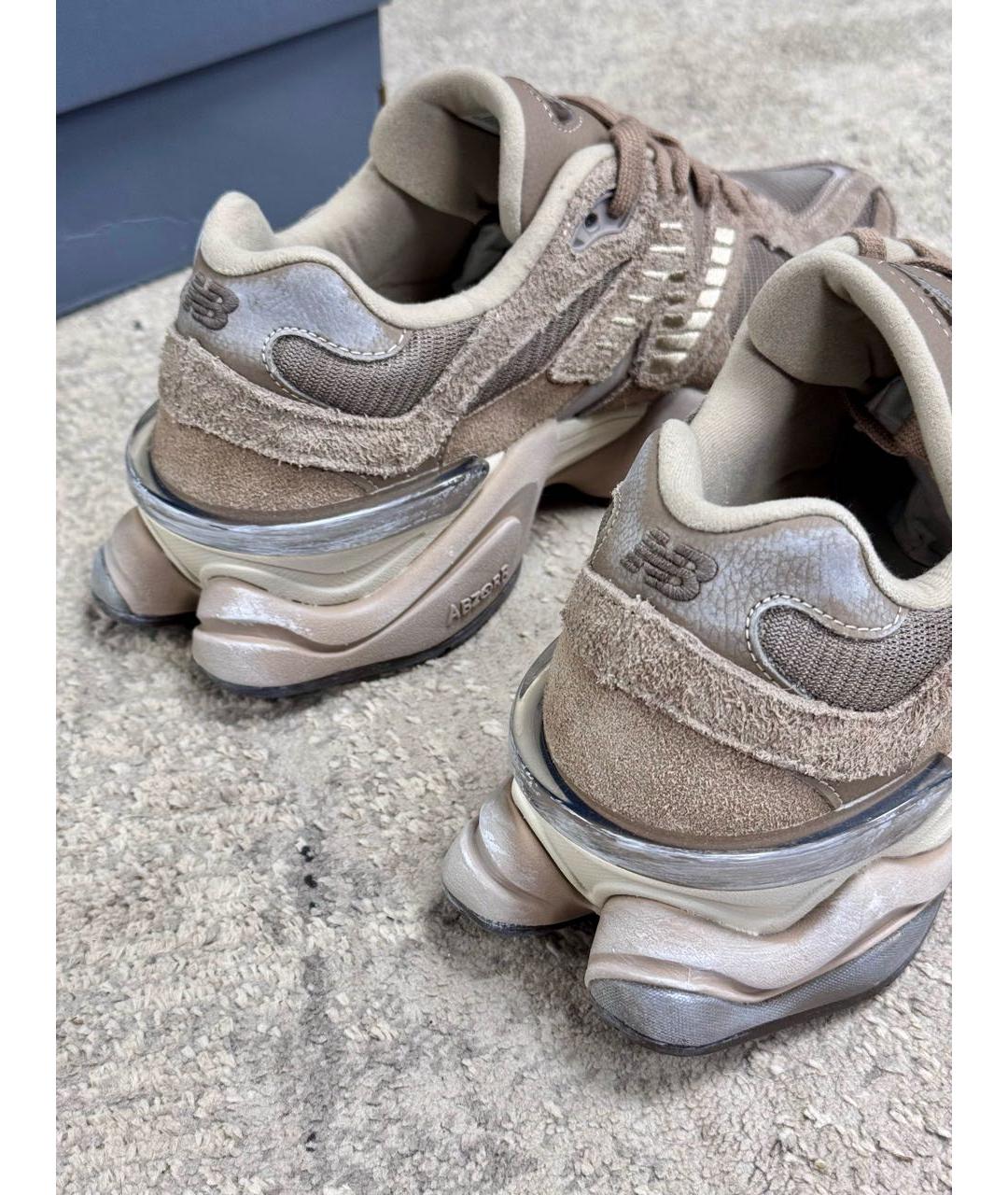 NEW BALANCE Коричневые замшевые низкие кроссовки / кеды, фото 5