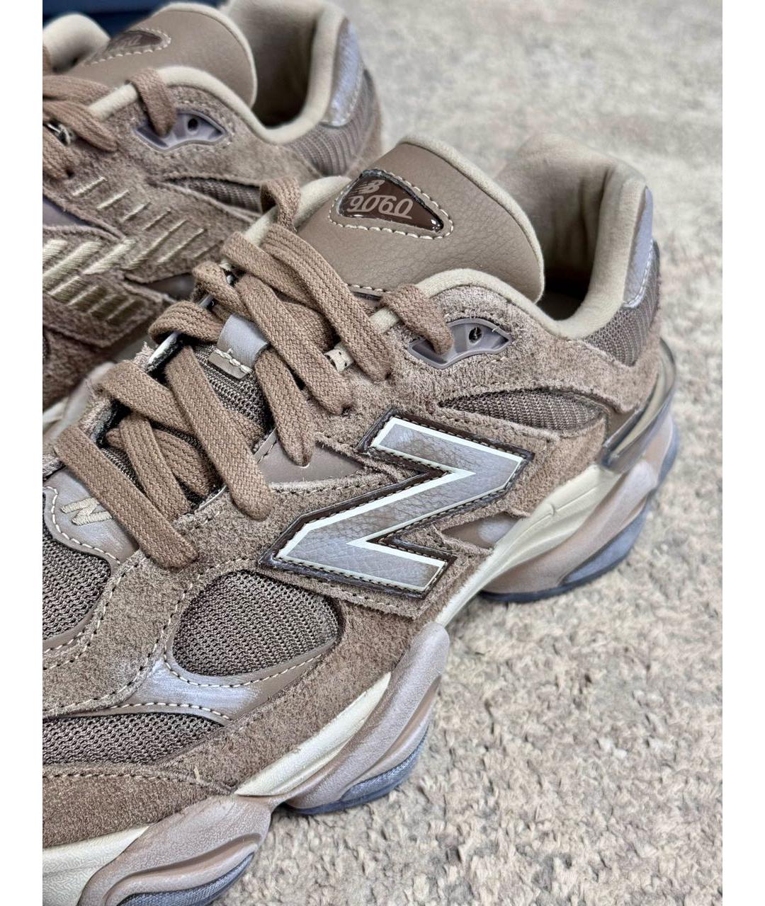 NEW BALANCE Коричневые замшевые низкие кроссовки / кеды, фото 4