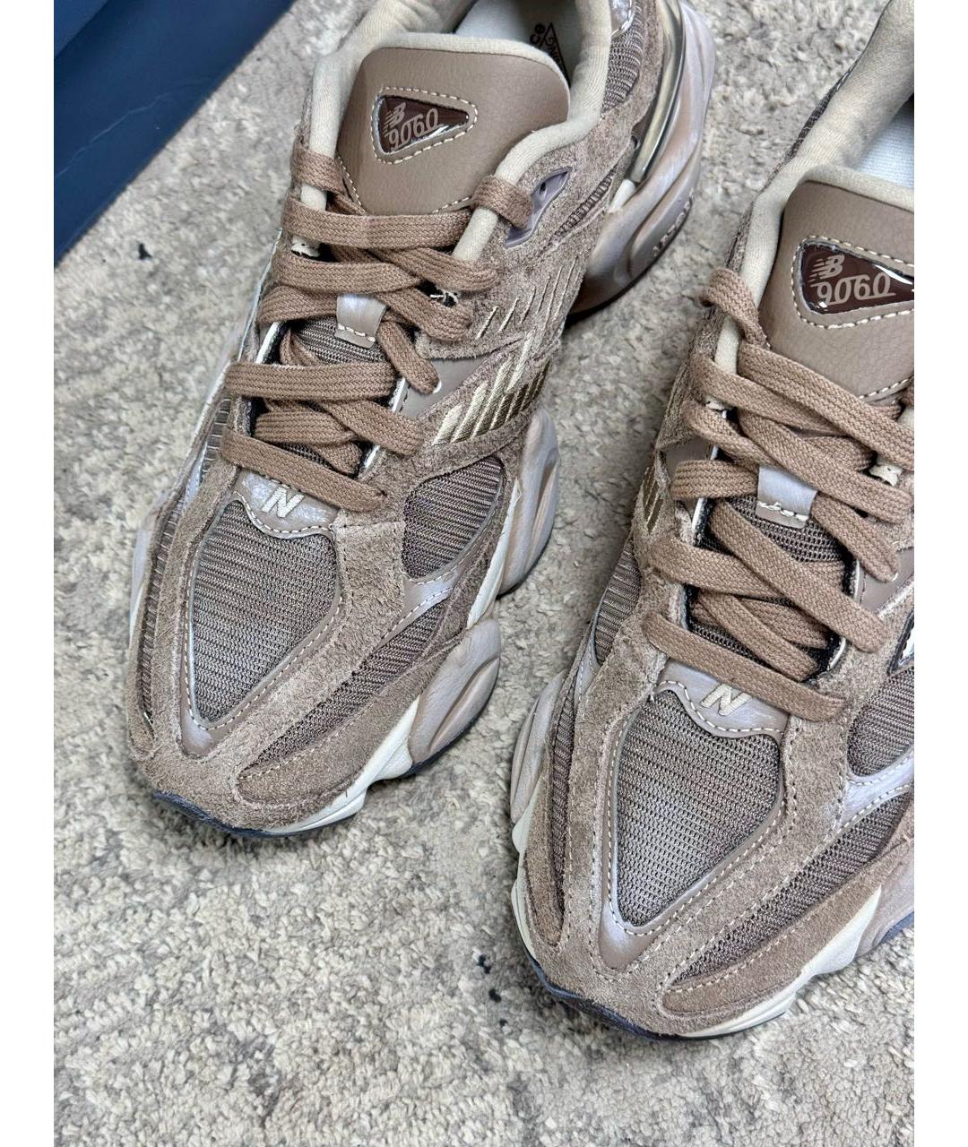 NEW BALANCE Коричневые замшевые низкие кроссовки / кеды, фото 3