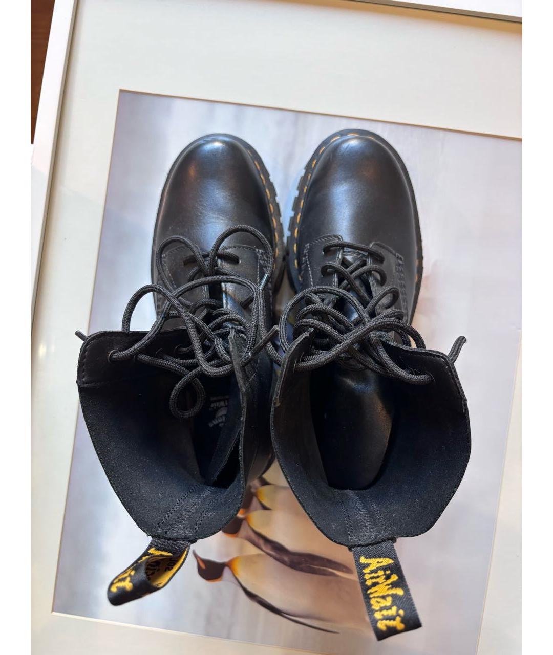 DR. MARTENS Черные кожаные ботинки, фото 4