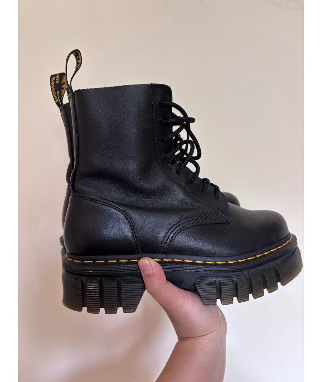 DR. MARTENS Черные кожаные ботинки, фото 2