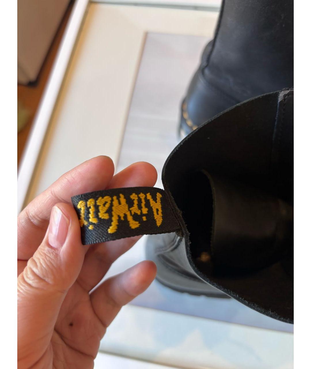 DR. MARTENS Черные кожаные ботинки, фото 7