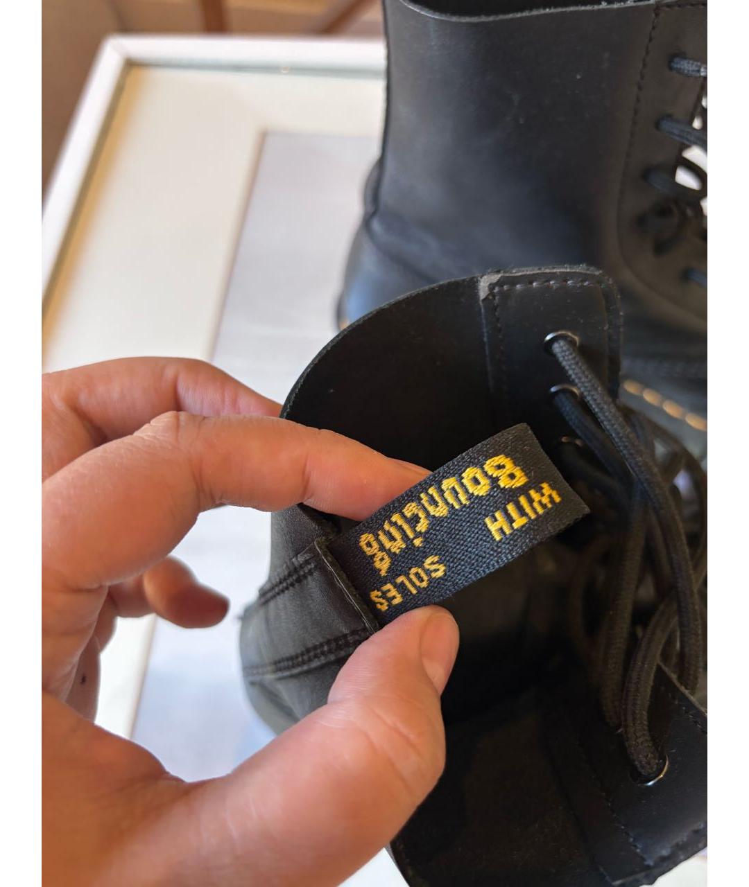 DR. MARTENS Черные кожаные ботинки, фото 6