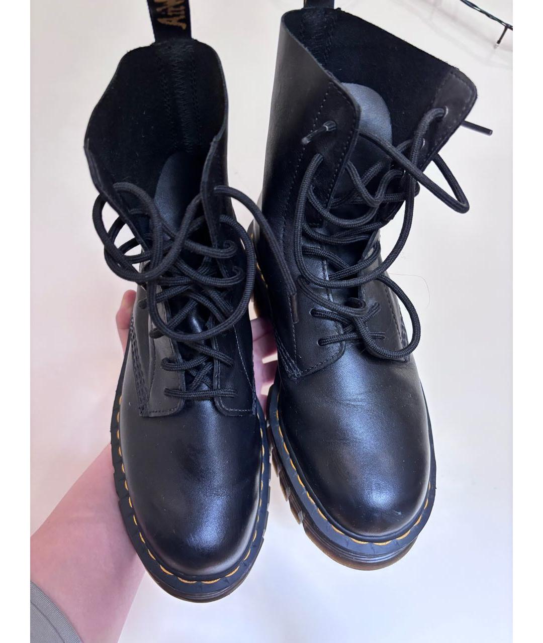 DR. MARTENS Черные кожаные ботинки, фото 3