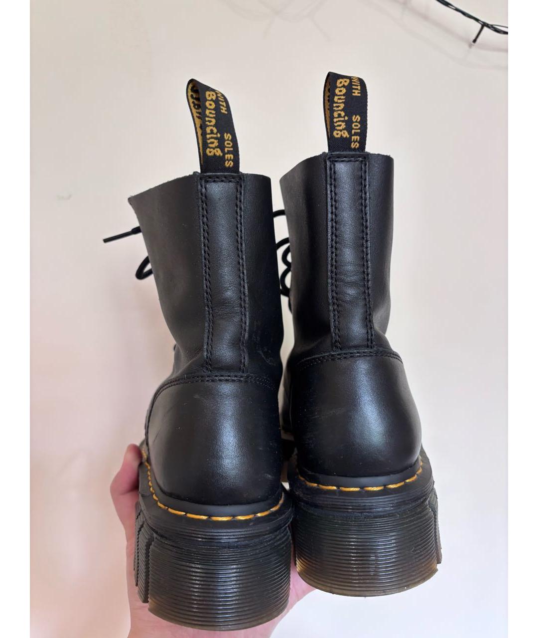 DR. MARTENS Черные кожаные ботинки, фото 5