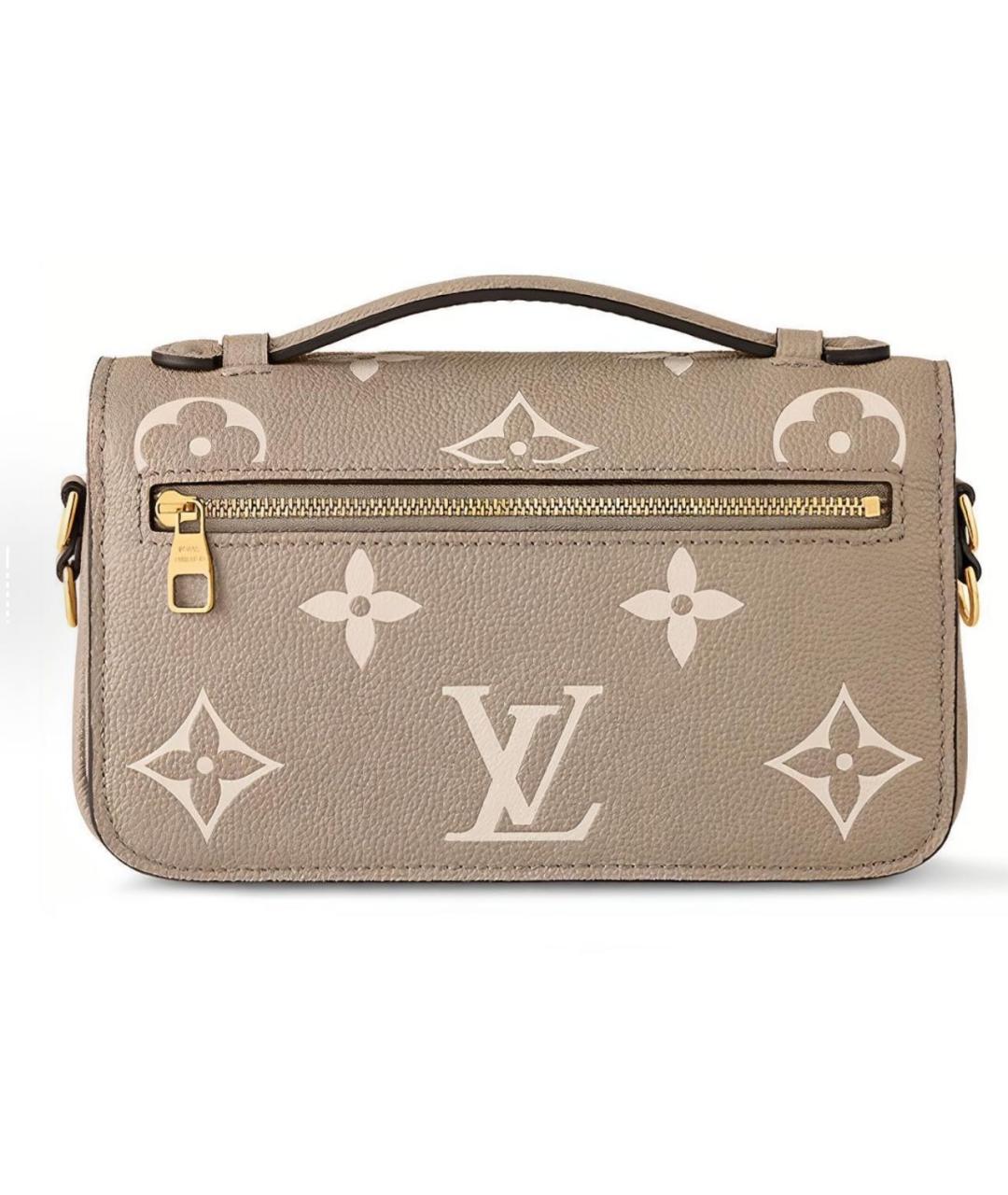 LOUIS VUITTON Бежевая кожаная сумка с короткими ручками, фото 2