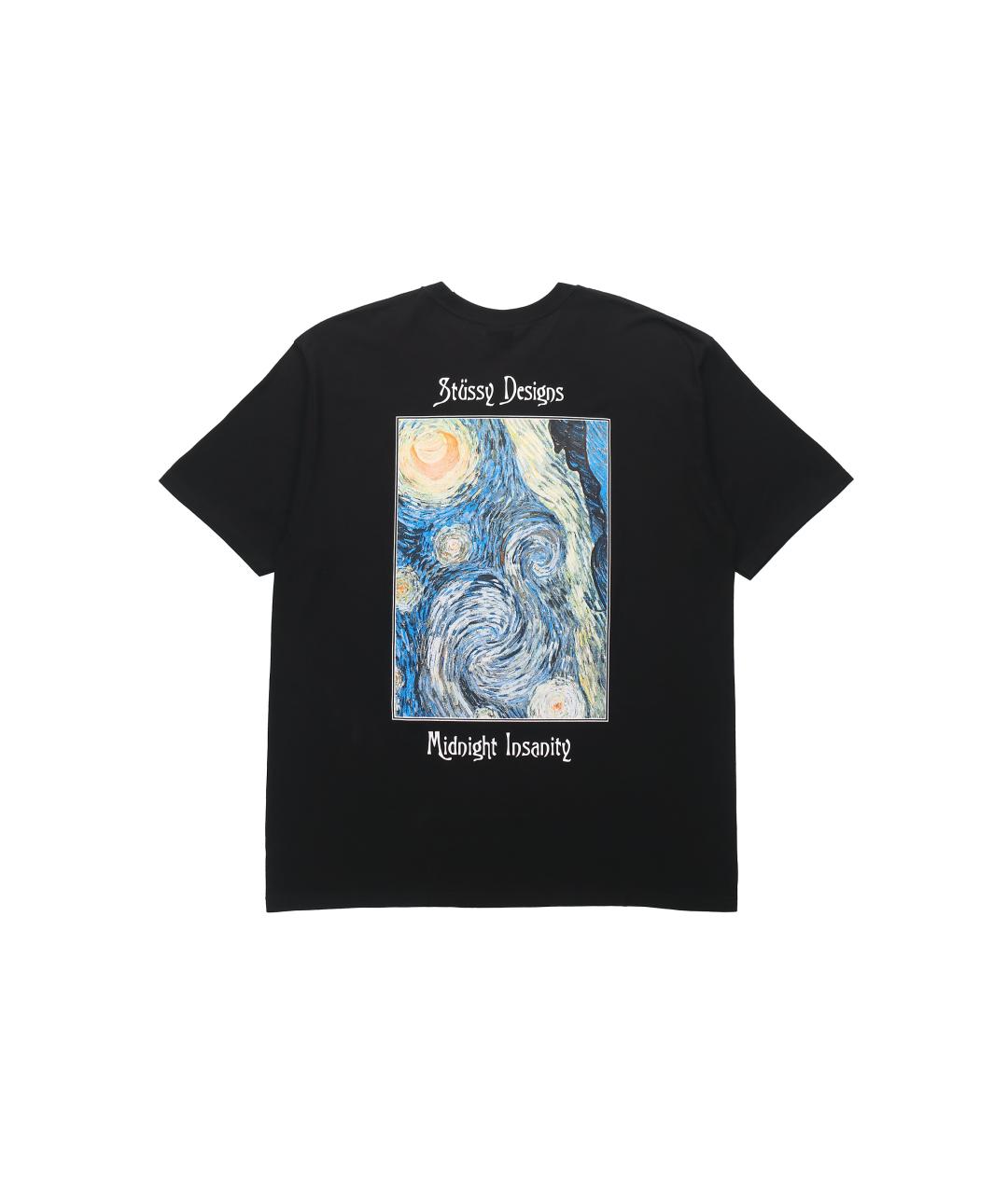 STUSSY Черная хлопковая футболка, фото 2