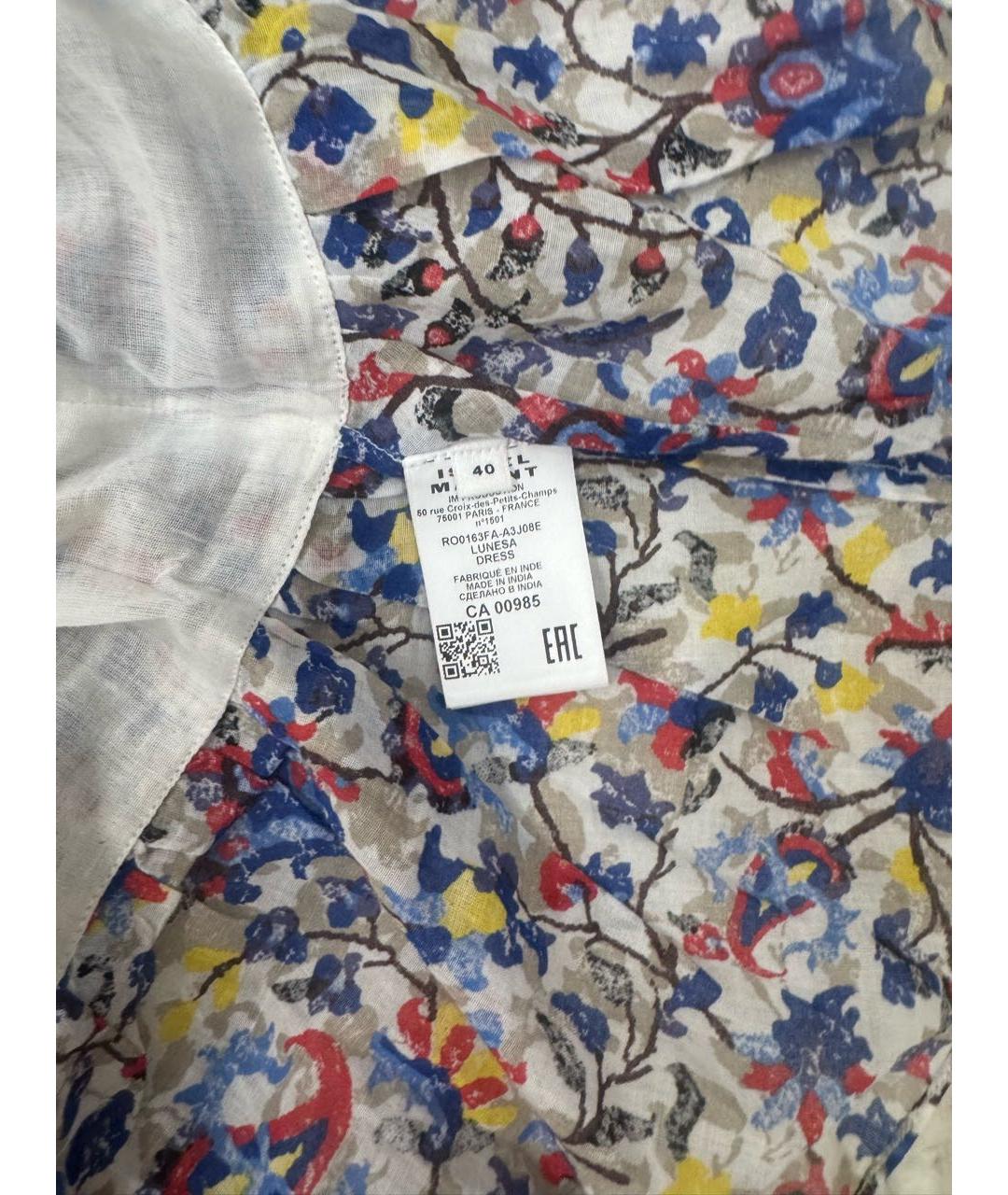 ISABEL MARANT ETOILE Мульти хлопковое повседневное платье, фото 3