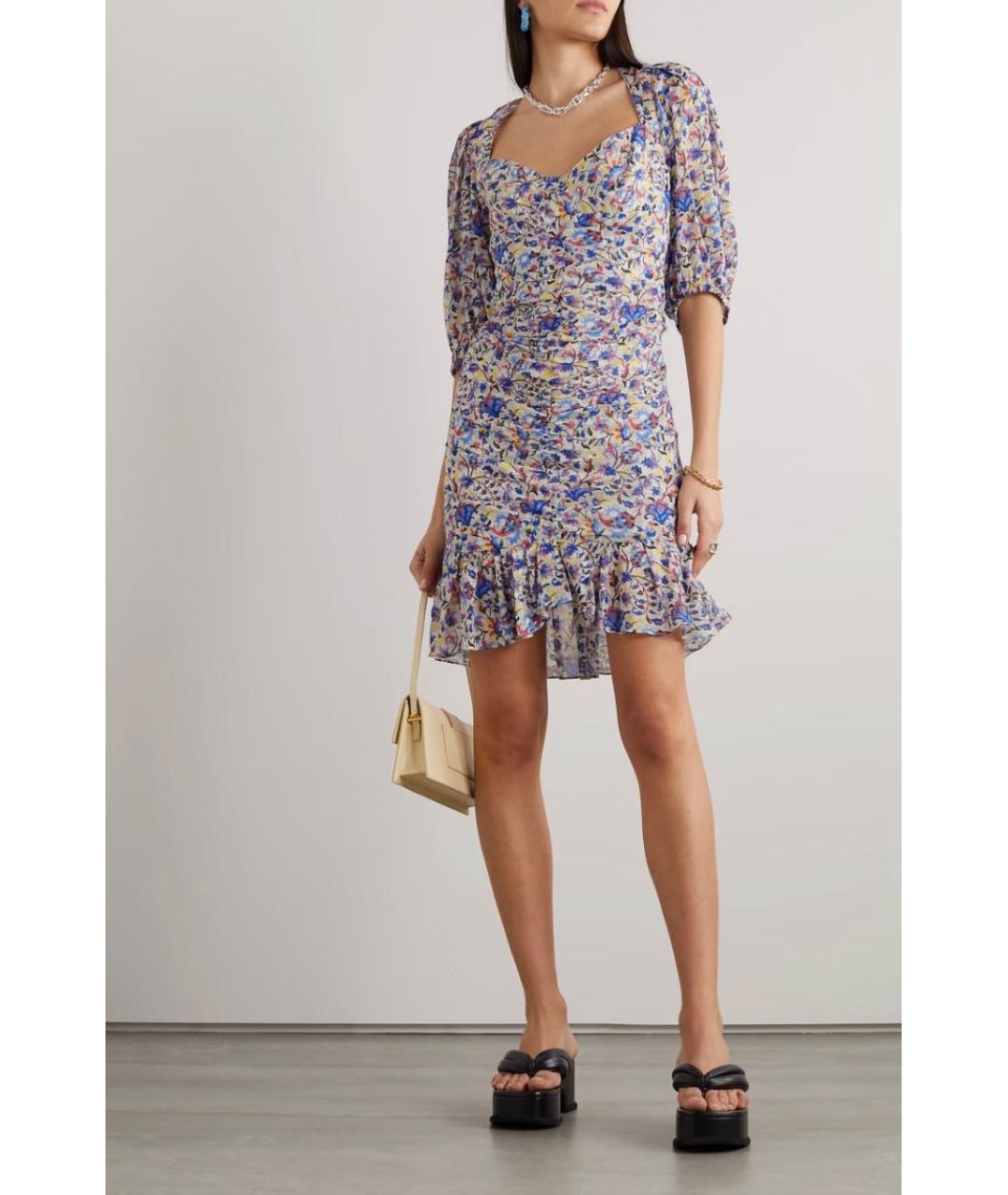 ISABEL MARANT ETOILE Мульти хлопковое повседневное платье, фото 6