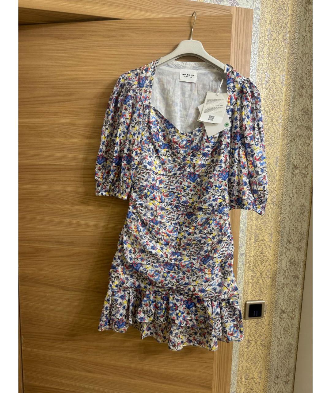 ISABEL MARANT ETOILE Мульти хлопковое повседневное платье, фото 2