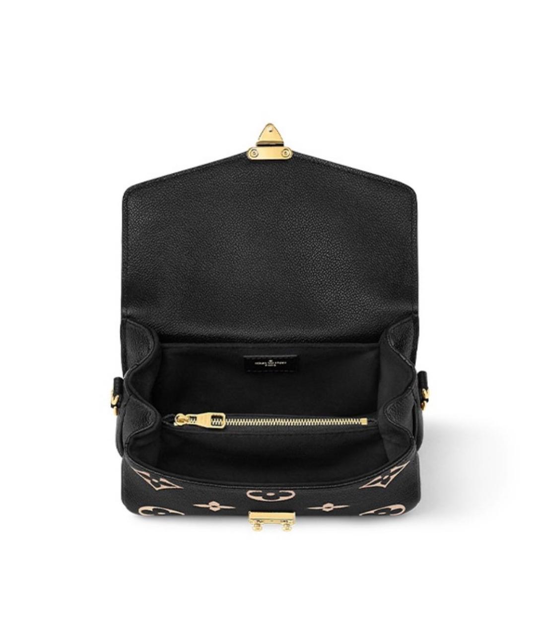 LOUIS VUITTON Черная кожаная сумка с короткими ручками, фото 3