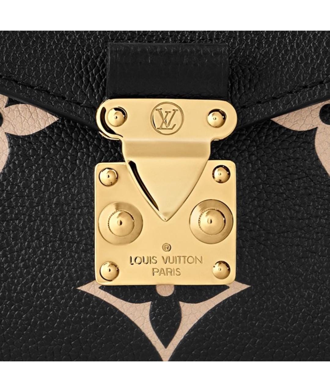 LOUIS VUITTON Черная кожаная сумка с короткими ручками, фото 4