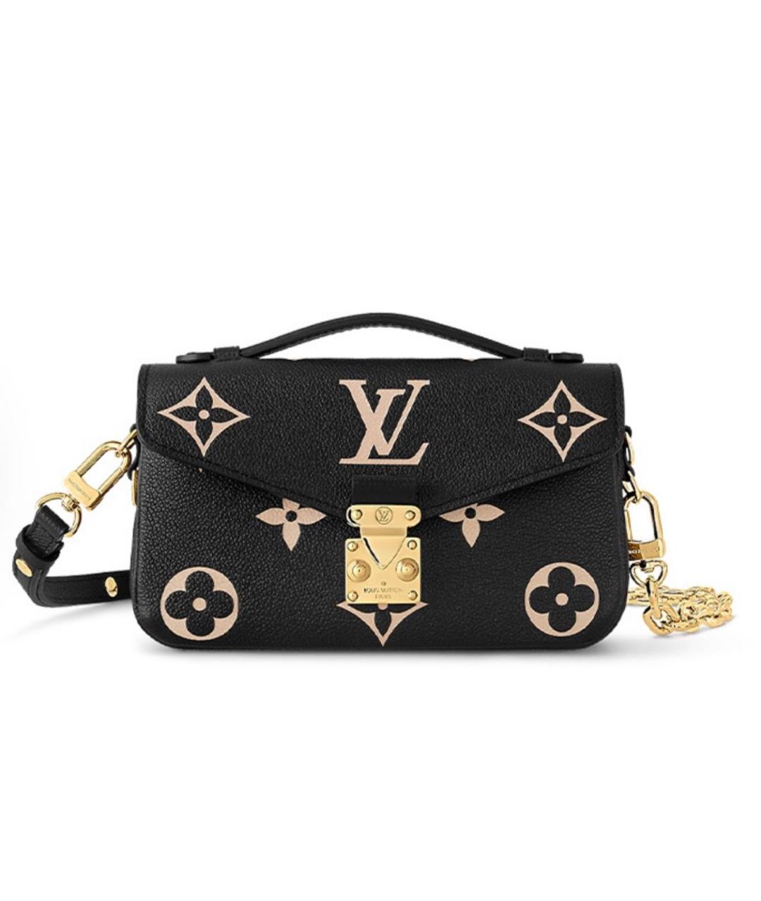 LOUIS VUITTON Черная кожаная сумка с короткими ручками, фото 5