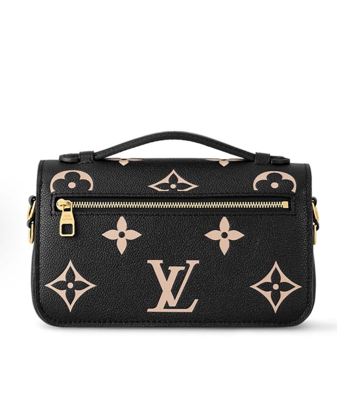 LOUIS VUITTON Черная кожаная сумка с короткими ручками, фото 2