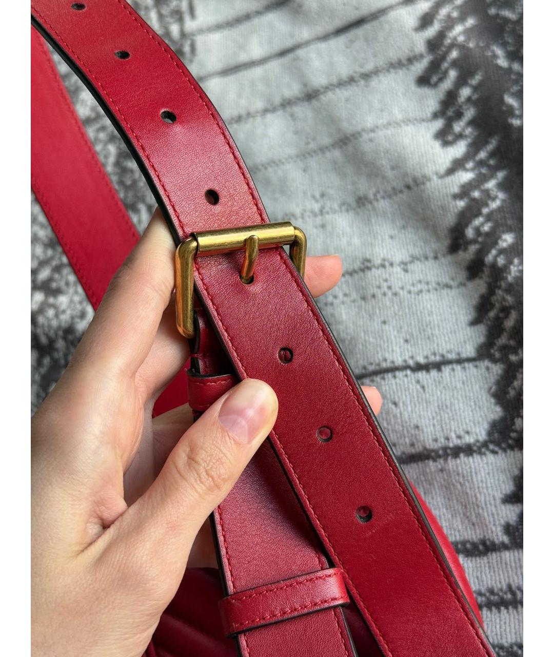 GUCCI Красная кожаная поясная сумка, фото 7