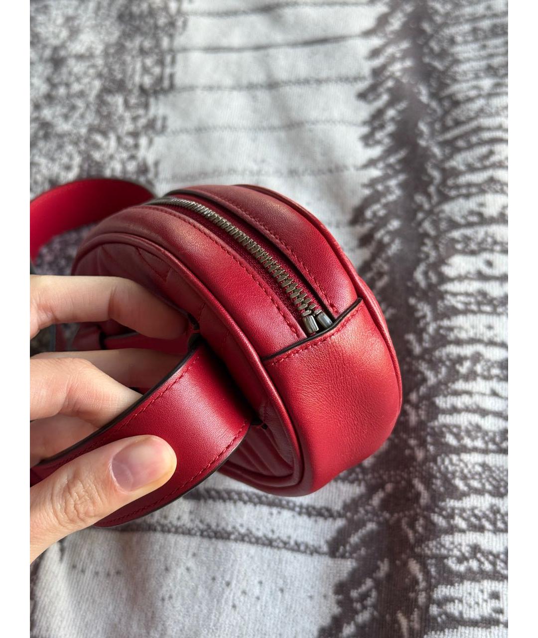 GUCCI Красная кожаная поясная сумка, фото 2