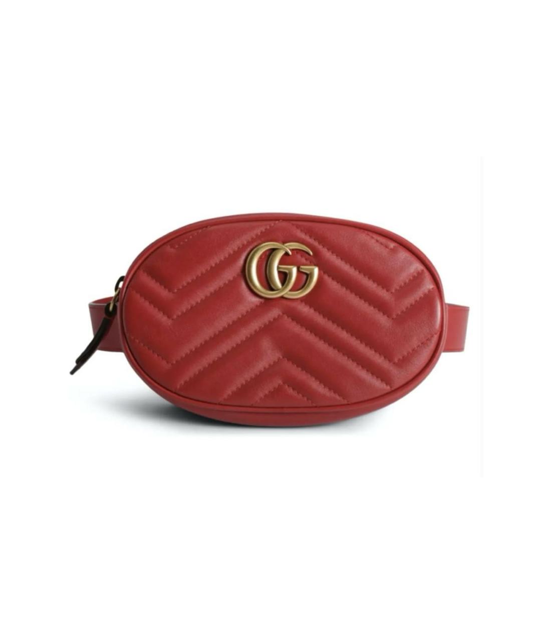 GUCCI Красная кожаная поясная сумка, фото 9