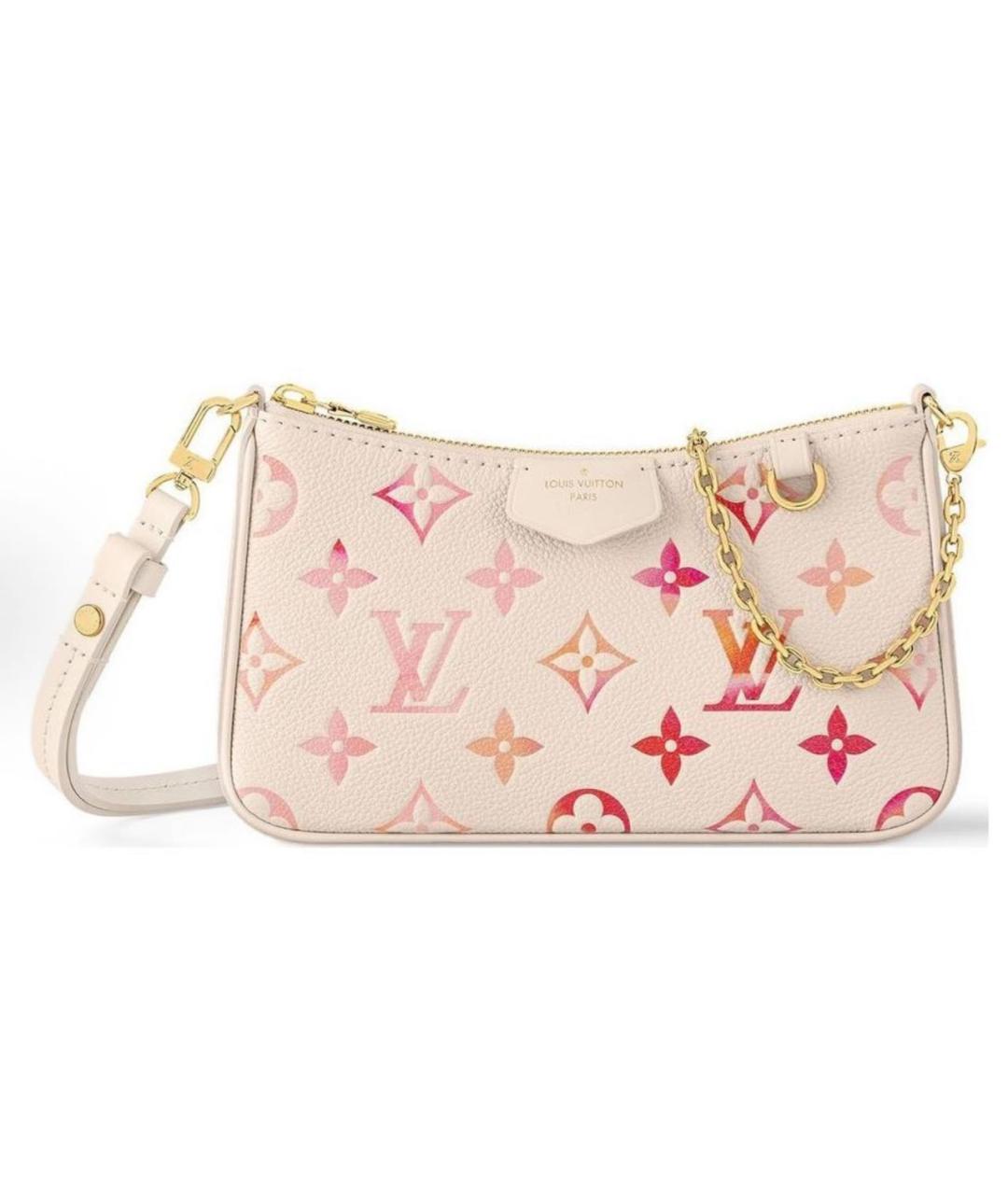 LOUIS VUITTON Розовая кожаная сумка с короткими ручками, фото 5