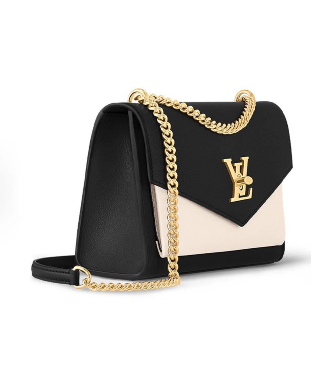LOUIS VUITTON Черная кожаная сумка через плечо, фото 3