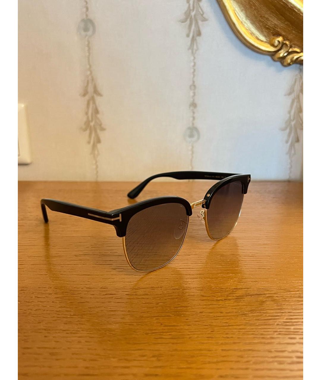 TOM FORD Черные пластиковые солнцезащитные очки, фото 3