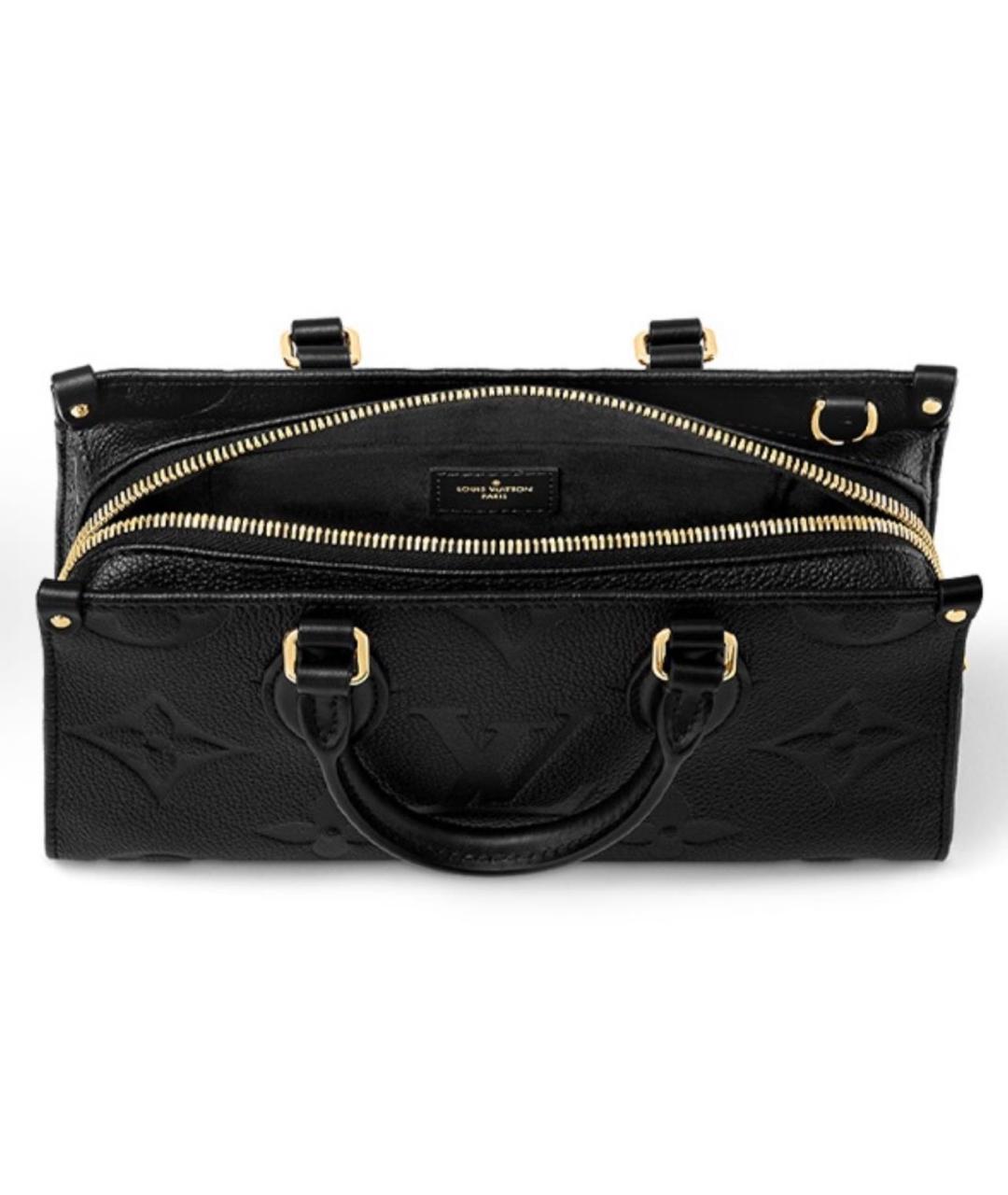 LOUIS VUITTON Черная кожаная сумка с короткими ручками, фото 4