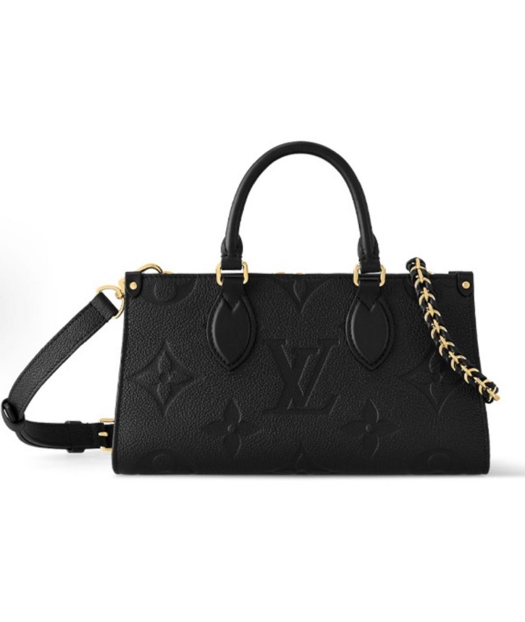 LOUIS VUITTON Черная кожаная сумка с короткими ручками, фото 5