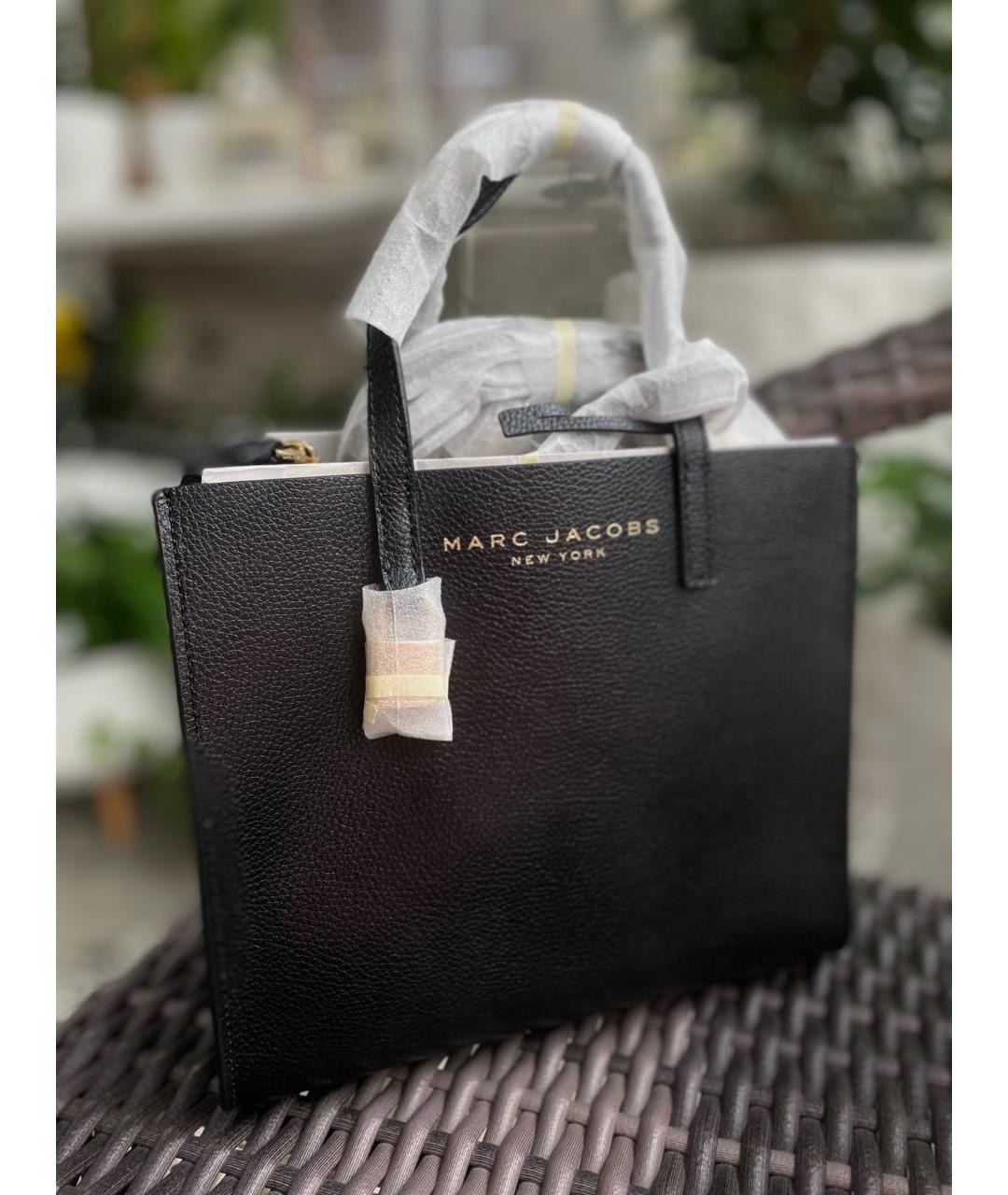 MARC JACOBS Черная кожаная сумка с короткими ручками, фото 9