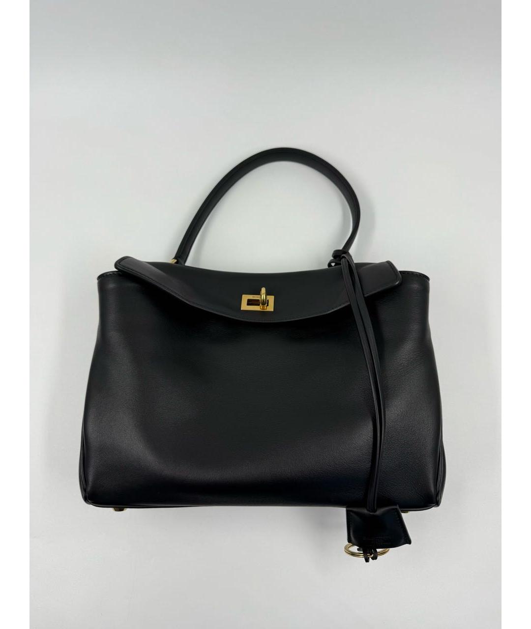 BALENCIAGA Черная кожаная сумка через плечо, фото 3