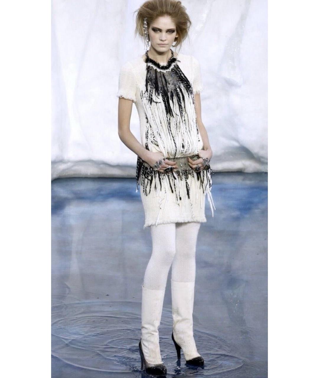 CHANEL Белое шерстяное вечернее платье, фото 5