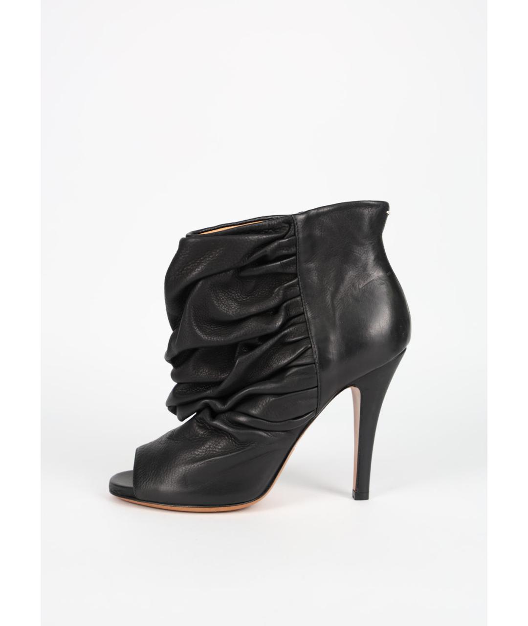 MAISON MARGIELA Черные кожаные ботильоны, фото 5