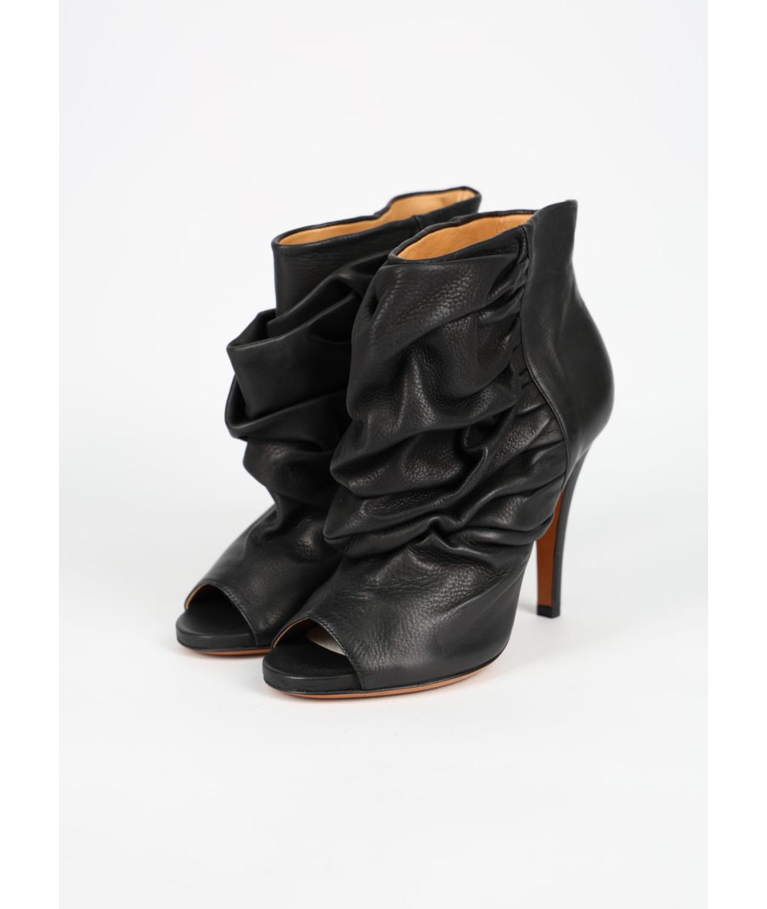 MAISON MARGIELA Черные кожаные ботильоны, фото 3