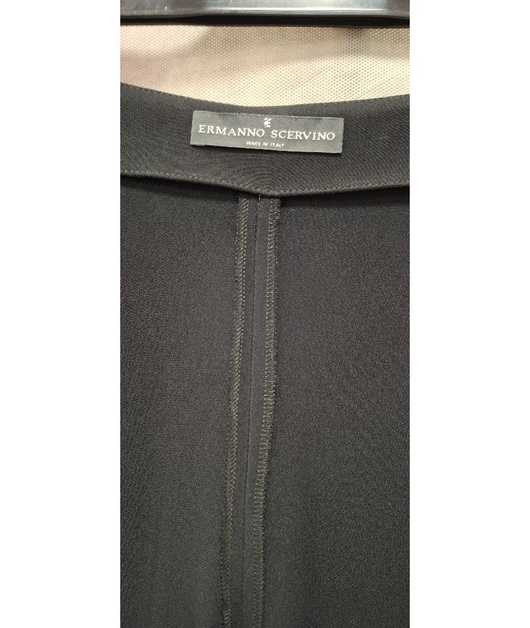 ERMANNO SCERVINO Черные вискозные брюки широкие, фото 4