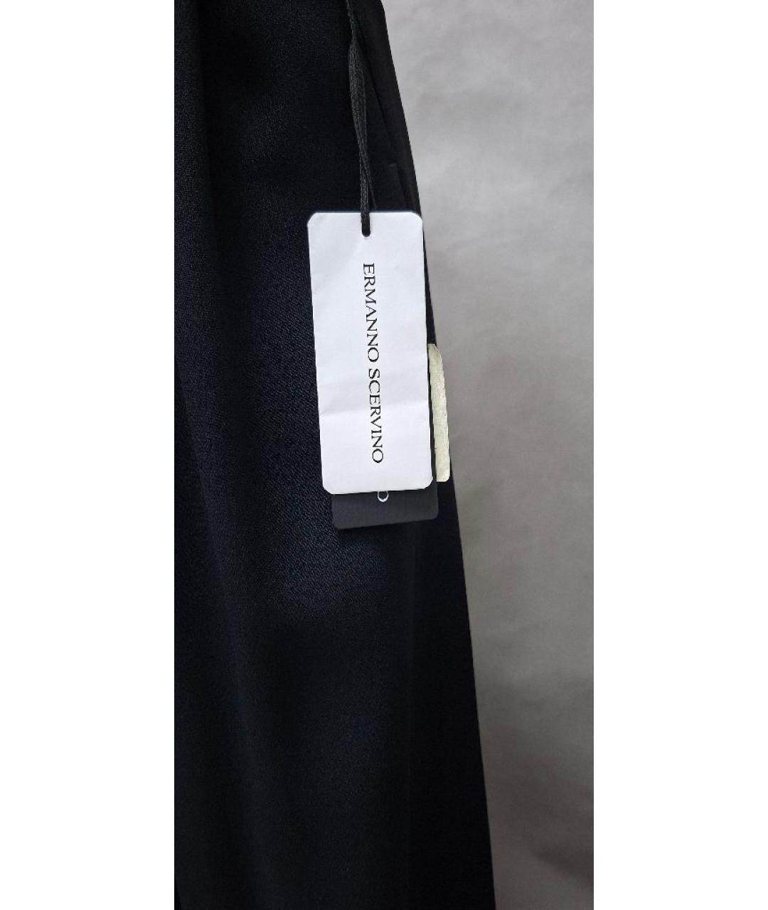 ERMANNO SCERVINO Черные вискозные брюки широкие, фото 6