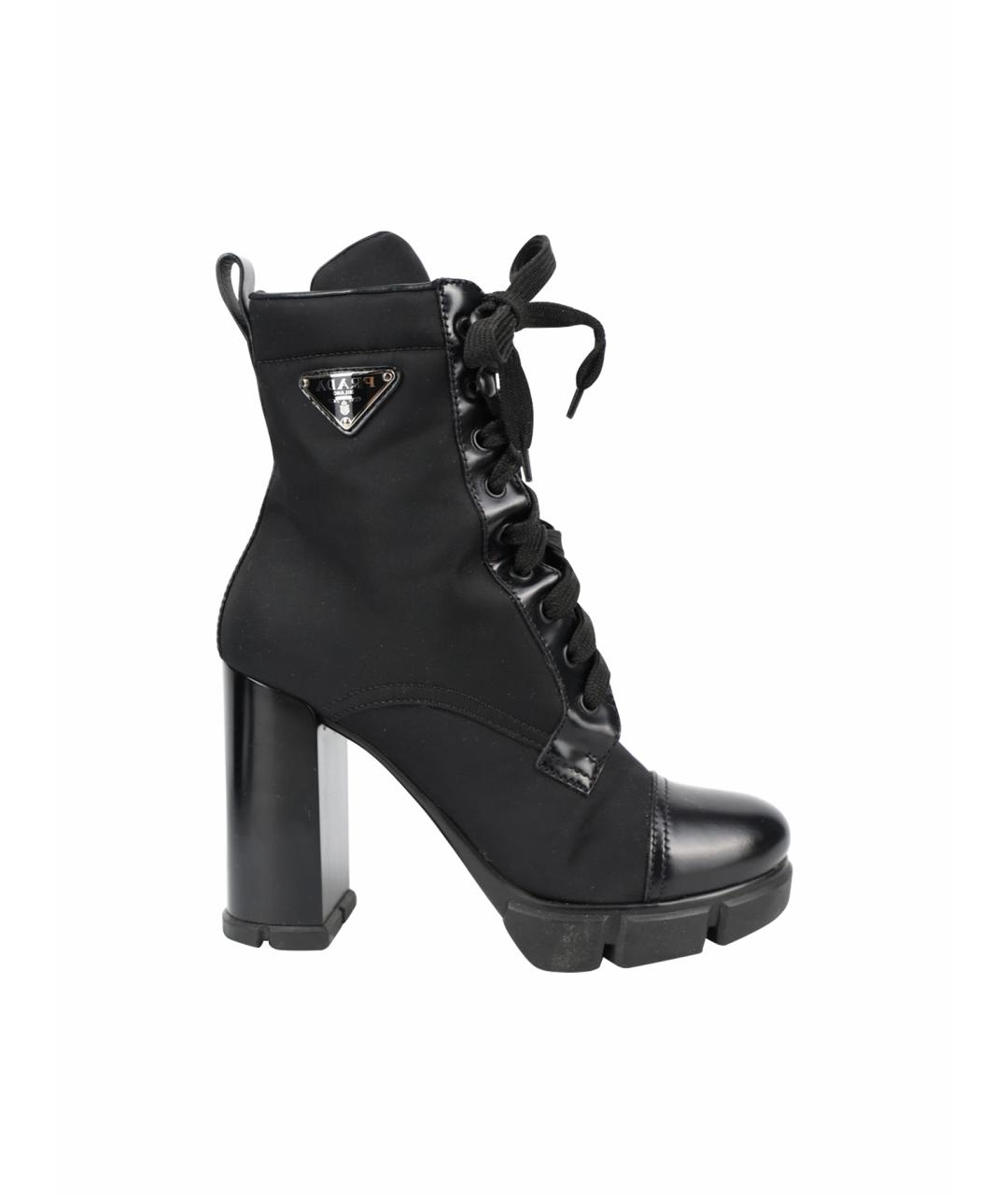 PRADA Черные текстильные ботильоны, фото 1