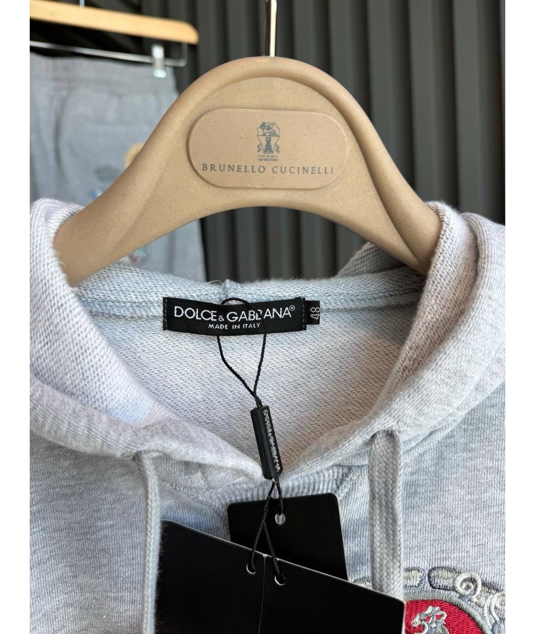 DOLCE&GABBANA Серый хлопковый спортивные костюмы, фото 3