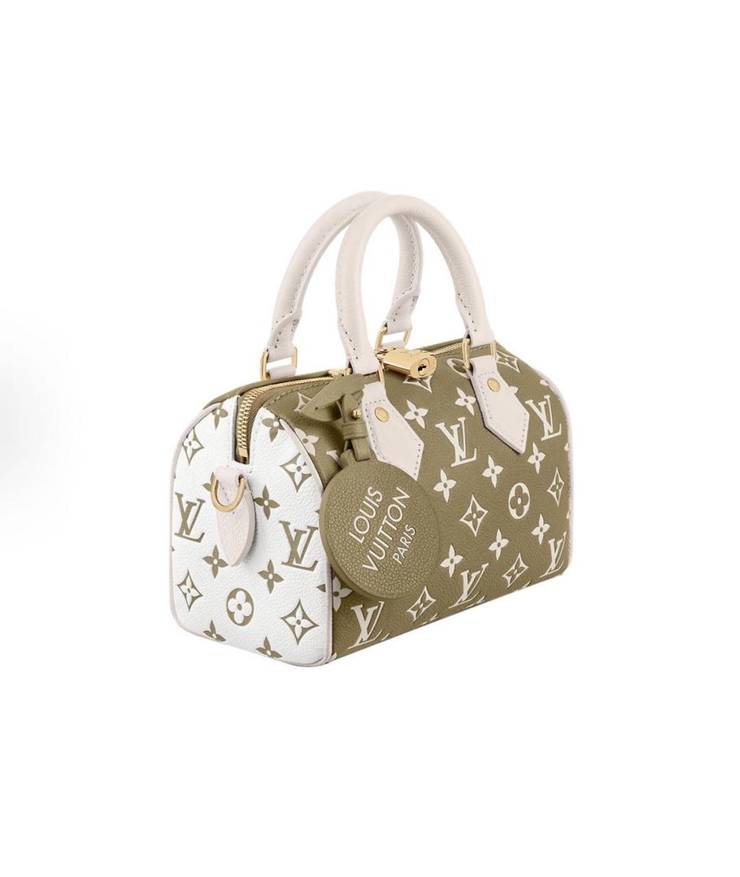 LOUIS VUITTON Бежевая кожаная сумка с короткими ручками, фото 2