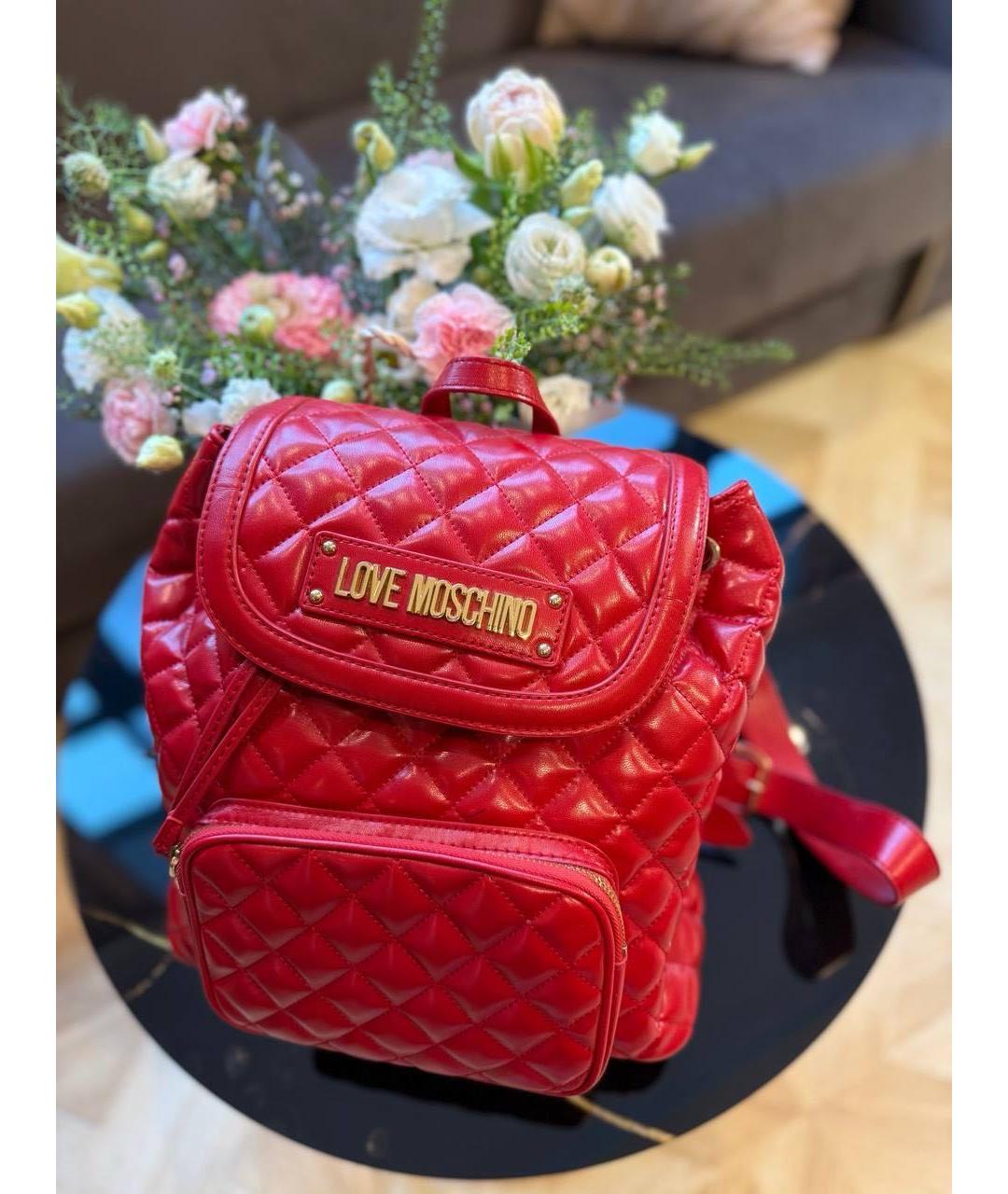 LOVE MOSCHINO Красный рюкзак, фото 2
