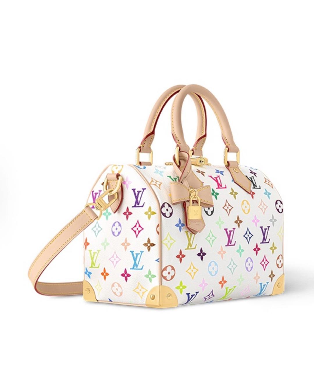 LOUIS VUITTON Белая кожаная сумка с короткими ручками, фото 2