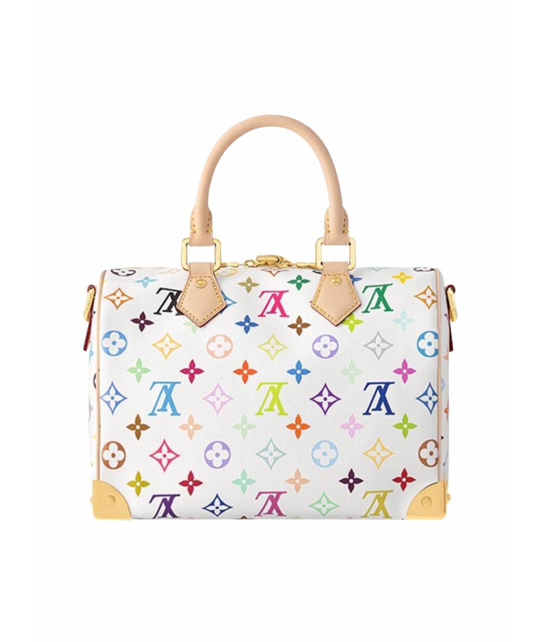 LOUIS VUITTON Белая кожаная сумка с короткими ручками, фото 1