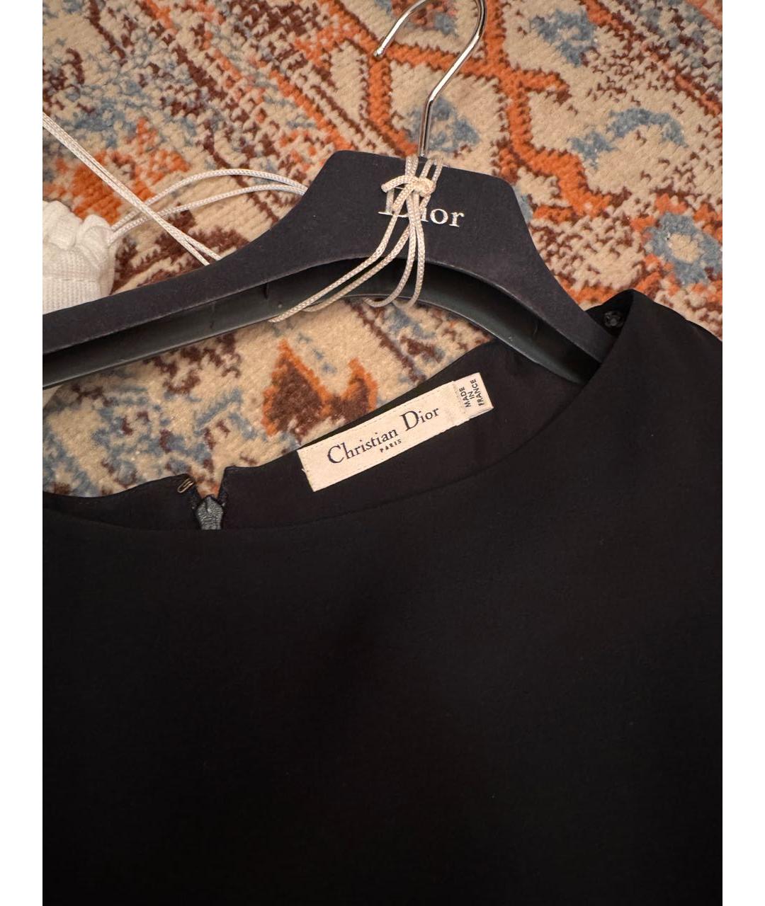 CHRISTIAN DIOR Черное шелковое коктейльное платье, фото 3