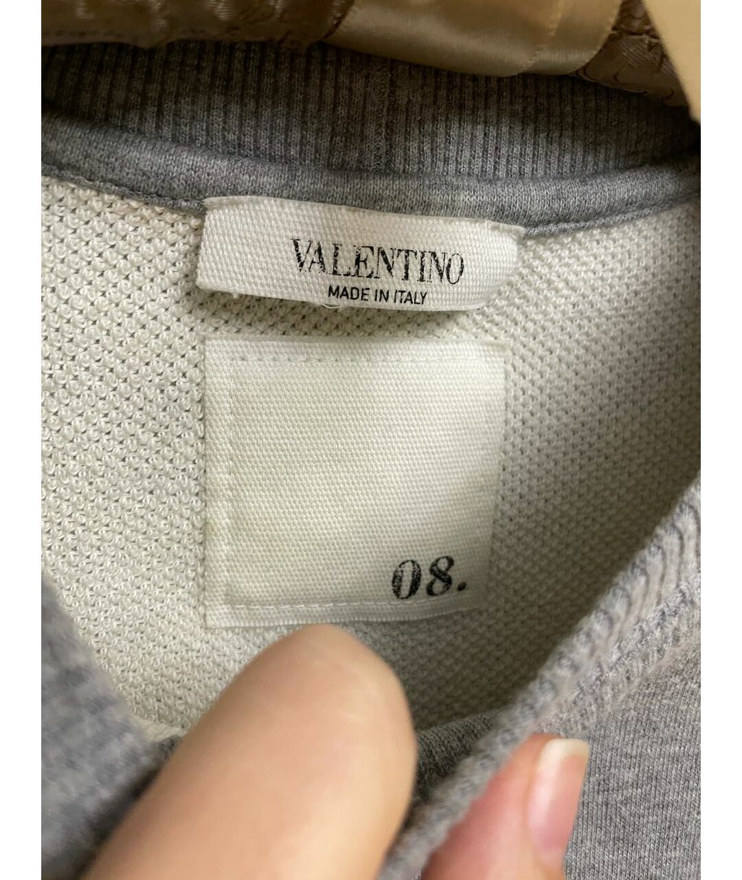VALENTINO GARAVANI Серый хлопковый джемпер / свитер, фото 5