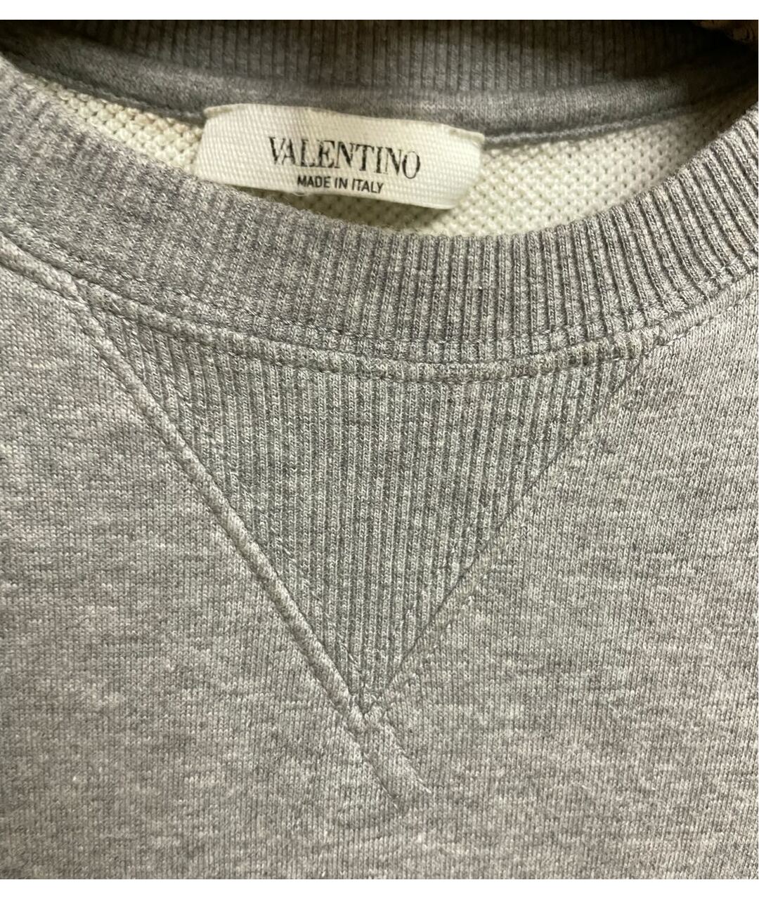 VALENTINO GARAVANI Серый хлопковый джемпер / свитер, фото 3